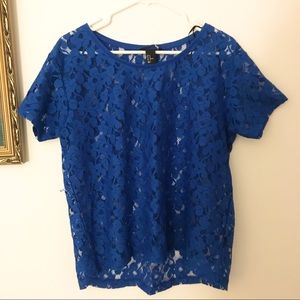 H&M Midnight Blue Lace Top